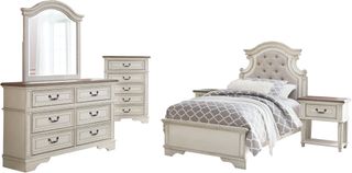 Signature Design by Ashley® Realyn 4 Piece Chipped White Twin Bedroom Set