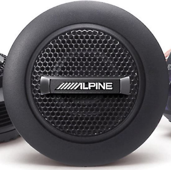 Alpine® Type R 1" Black Silk Ring Dome Tweeter Car Speaker 1