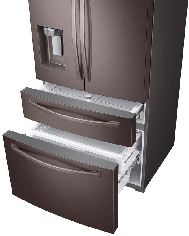 Samsung 28.0 Cu. Ft. Fingerprint Resistant Black Stainless Steel French Door Refrigerator 2