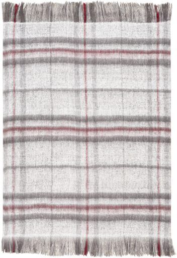 Surya Stowe Dark Red/Medium Gray 50"x60" Throw Blanket-2