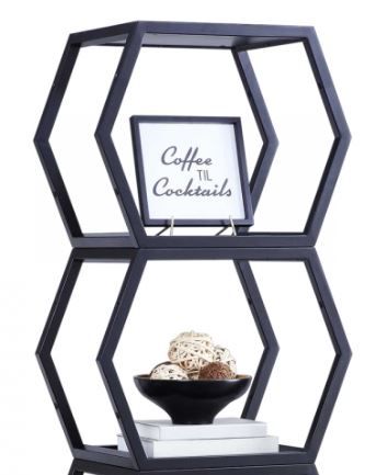 Philip Reinisch Co Halo Behive Midnight Black Stacking Table 1