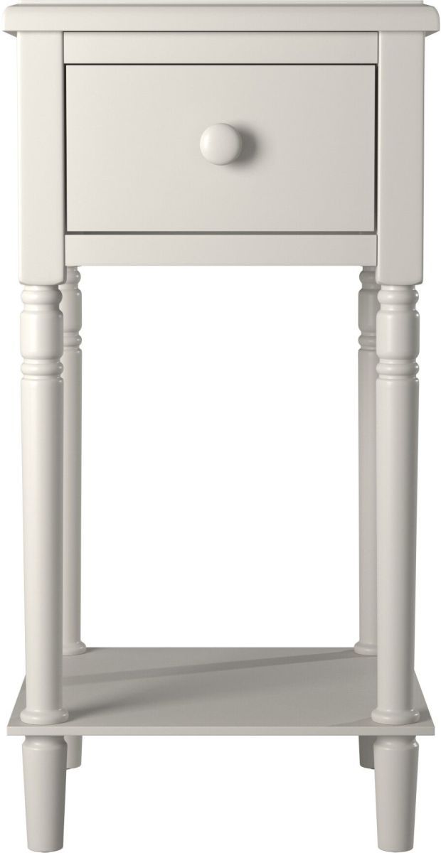 Elements International Moana White Side Table 