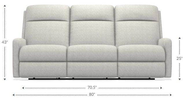 La-Z-Boy® Finley Granite Power Wall Reclining Sofa 64