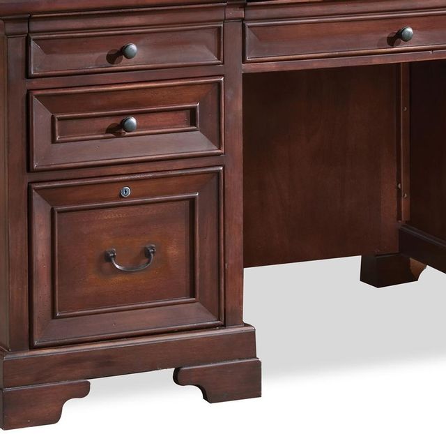 Aspenhome® Richmond Brown Burgundy Modular Desk Wall-3