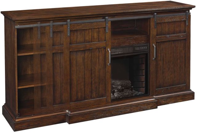 ClassicFlame® Cabaret Distressed Oak TV Stand with Electric Fireplace 1