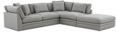 Lux Furniture Gallery 3-Piece Mist Right-Arm Facing Sectional with Ottoman