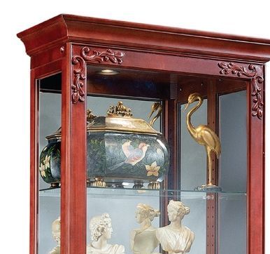 Philip Reinisch Co Andate Candlelight Cherry Curio Cabinet 1