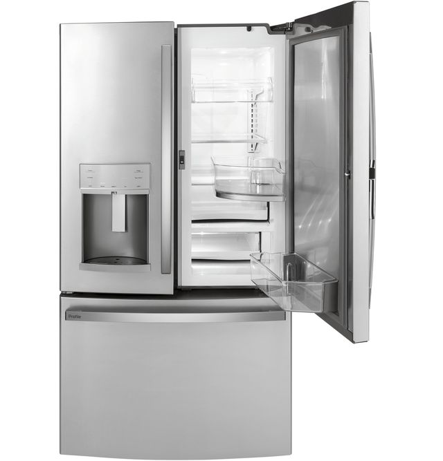 GE Profile™ 22.1 Cu. Ft. Fingerprint Resistant Stainless Steel Counter Depth French Door Refrigerator 18