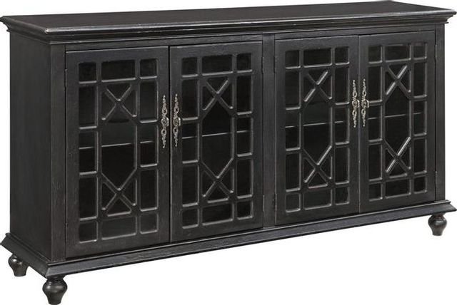 Accents by Andy Stein™ Edwardsville Texture Black Media Credenza-0