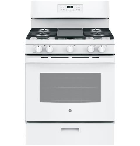 GE® 30" Free Standing Gas Range-White (SCRATCH AND DENT)