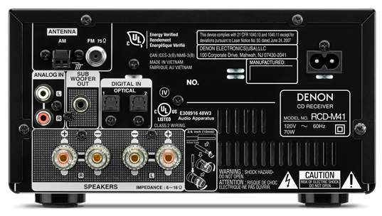 Denon® D-M41 Micro Hi-Fi System 3