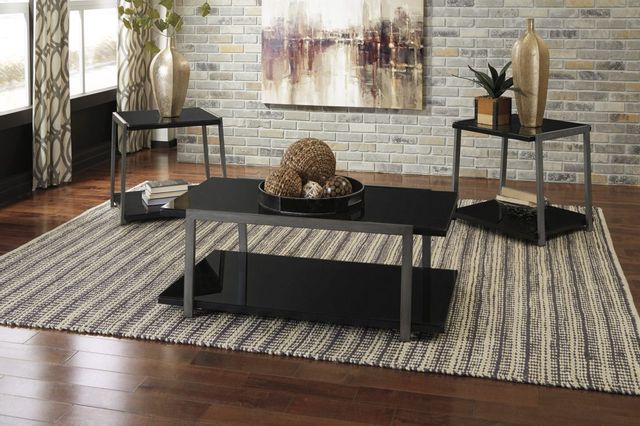 Rollynx 3 Piece Black Occasional Table Set 3