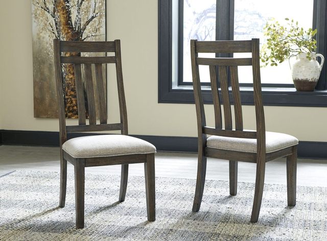 Signature Design by Ashley® Wyndahl Rustic Brown Upholstered Dining Side Chair-3