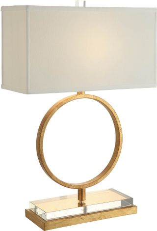 Crestview Collection Aldrich White/Gold Table Lamp