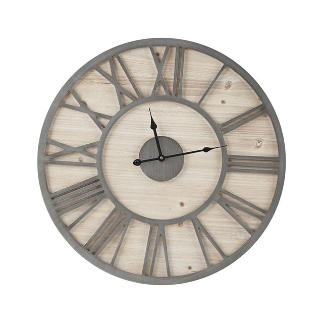 Olliix by Madison Park Mason Gray Wall Clock-0