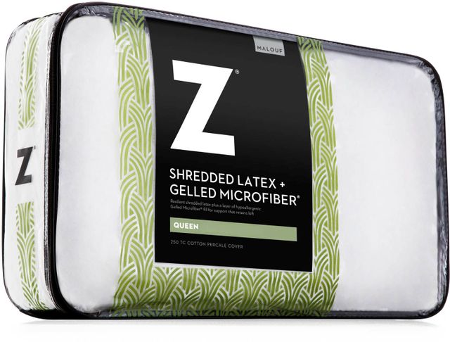 Malouf® Z® Shredded Latex + Gelled Microfiber® Queen Pillow 5