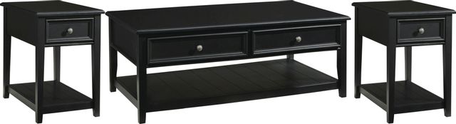 Signature Design by Ashley® Beckincreek 3-Piece Black Living Room Table Set