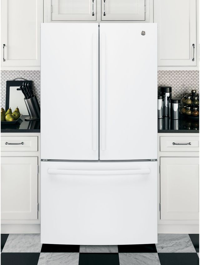 GE® 27.0 Cu. Ft. White French Door Refrigerator-GNE27JGMWW-3