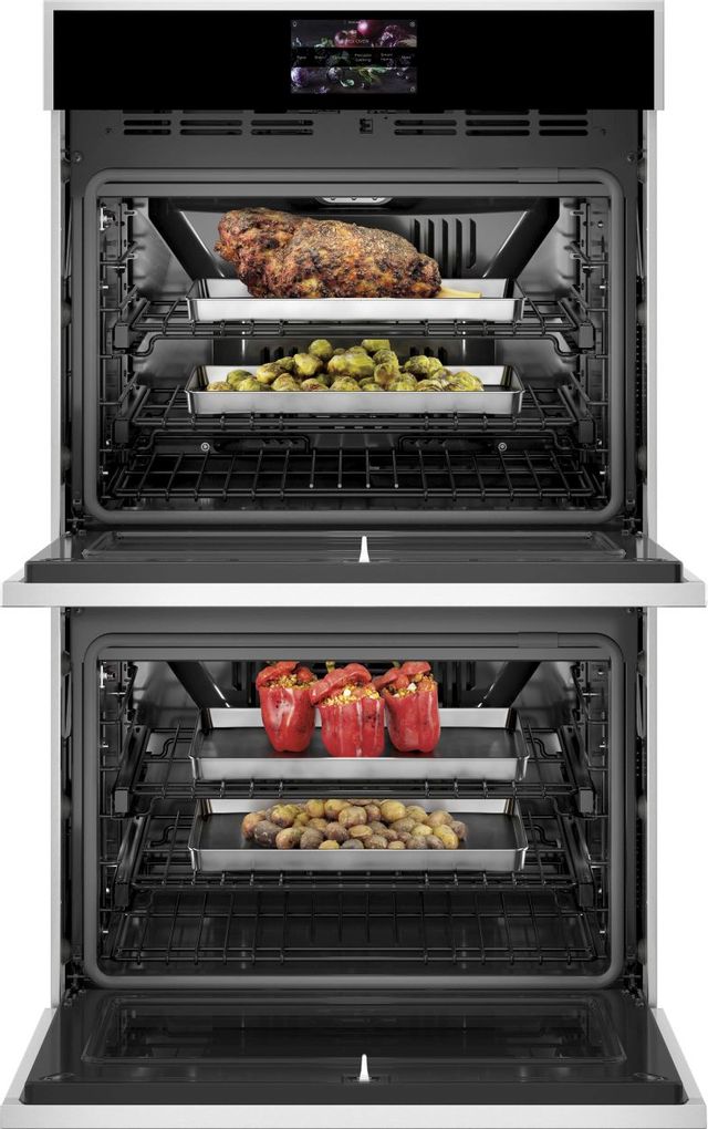 Monogram® Minimalist Collection 30" Stainless Steel Double Electric Wall Oven-3
