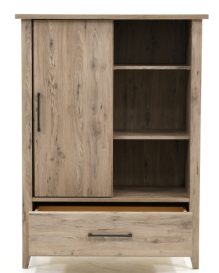 Sauder® Summit Station Laurel Oak Sliding Door Armoire | Pieratt's