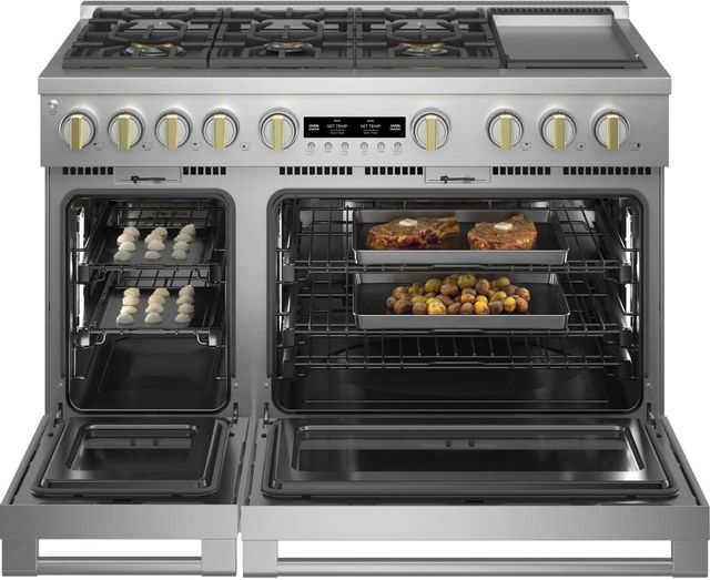 Monogram® Statement Collection 48" Stainless Steel Pro Style Dual Fuel Range 6