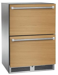 Perlick® Signature Panel Ready/Stainless Steel 24" Dual Zone Freezer-Refrigerator Drawer