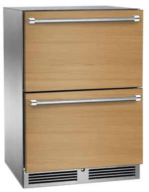 Perlick® Signature Panel Ready/Stainless Steel 24" Dual Zone Freezer-Refrigerator Drawer