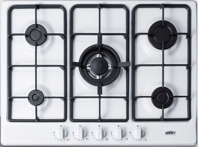 Summit® 27" White Gas Cooktop