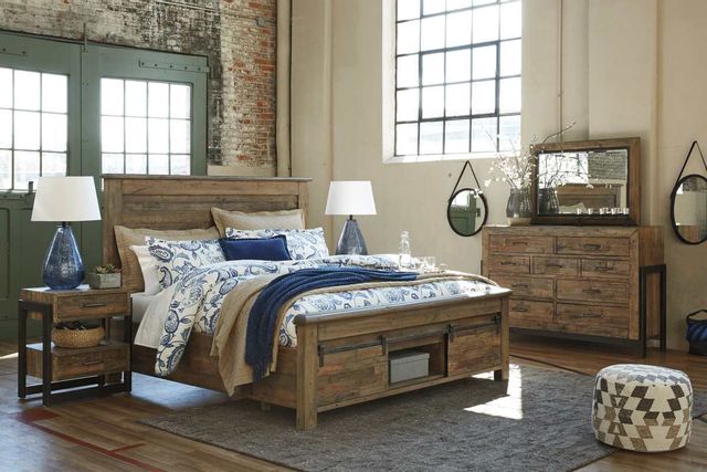 Signature Design by Ashley® Sommerford Brown Queen Storage Bed 3