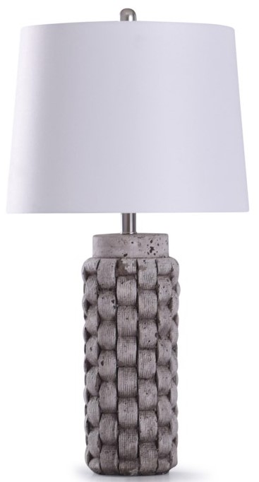 Stylecraft Artherstone Grey/White Table Lamp