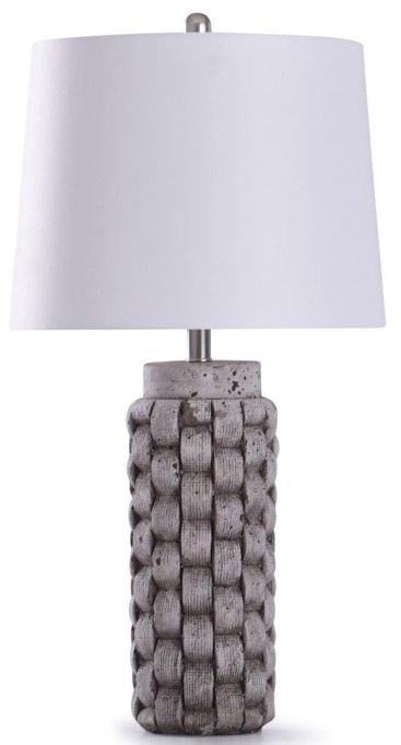 Stylecraft Artherstone Grey/White Table Lamp-0