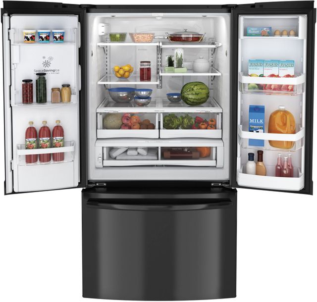 GE® ENERGY STAR® 28.6 Cu. Ft. French Door Refrigerator-Black 1