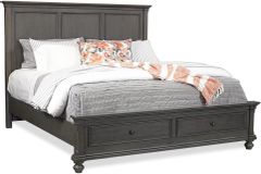 aspenhome® Oxford Peppercorn King Panel Storage Bed