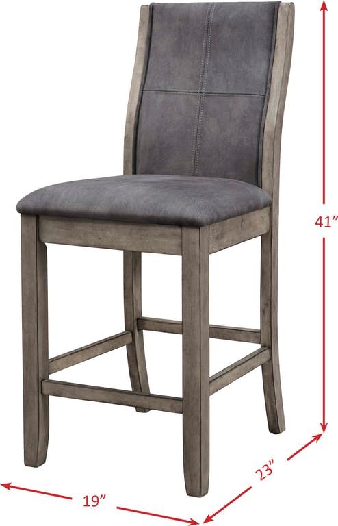 Elements International Destin Gray Counter Height Side Chair 3