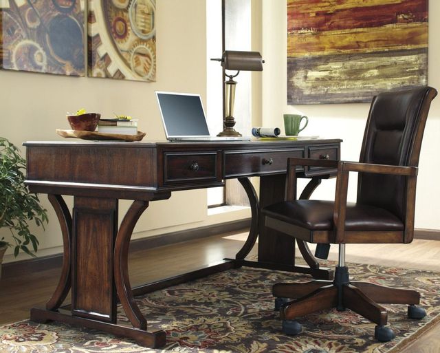 Signature Design by Ashley® Devrik Medium Brown Home Office Desk Chair  2