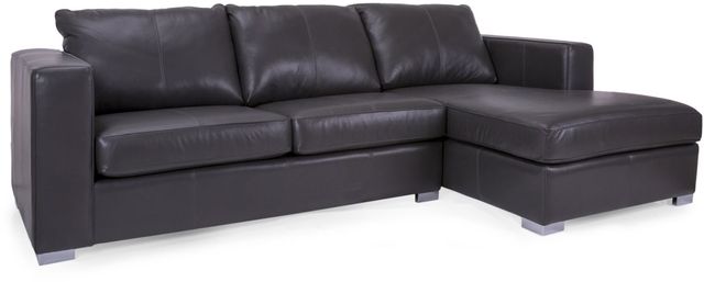 Canapé sectionnel avec chaise longue 2 morceaux 3900 en cuir brun Decor-Rest®