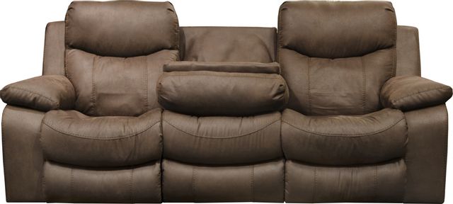 Catnapper® Palmer Saddle Power Headrest with Lumbar Power Lay Flat Reclining Sofa with Drop Down Table and Dual Heat & Massage. Matching loveseat included. 0