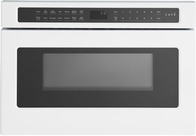 GE Cafe™ 1.2 Cu.Ft. Matte White Built In Microwave Drawer-0
