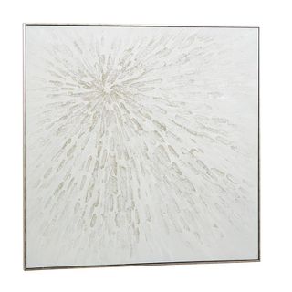 Uma Home Cosmoliving White Canvas Wall Art - 39x39
