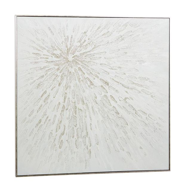 Uma Home Cosmoliving White Canvas Wall Art - 39x39-0