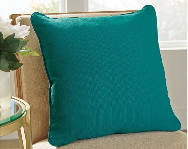 Signature Design by Ashley® Jerold Set of 4 Turquoise Pillows 1