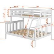Donco Trading Company Twin/Full Mission Bunk Bed-1