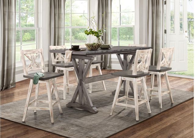 Homelegance® Amsonia Distressed Gray Counter Height Table 3