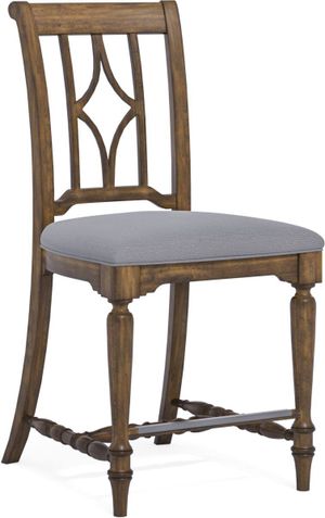 Flexsteel® Plymouth® Distressed Medium Brown Counter Chair