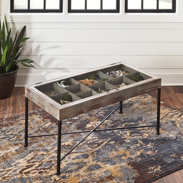 Signature Design by Ashley® Shellmond Coffee Table with Display Case-2