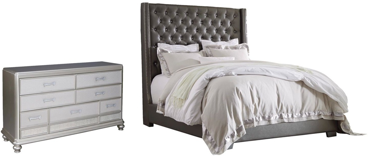 Signature Design by Ashley® Coralayne 2-Piece Gray California King Bed Set