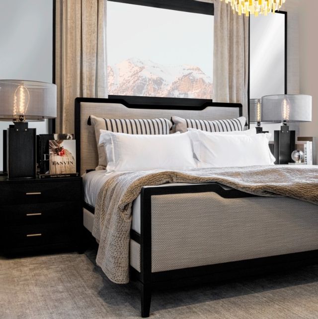 Alder & Tweed Furniture Company Graham Warm Quatz/Onyx Queen Upholstered Bed-2