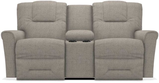 La-Z-Boy® Easton Otter Power Reclining Loveseat with Headrest and Console 12