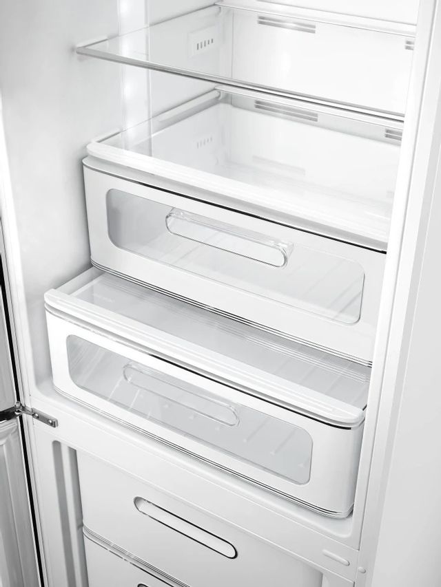 Smeg 50's Retro Style Aesthetic 11.7 Cu. Ft. White Bottom Freezer Refrigerator 8