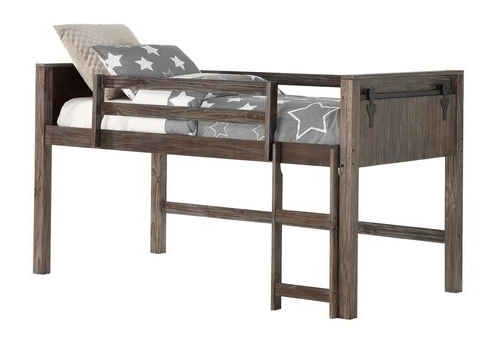 Donco Kids Brushed Shadow Twin Low Loft Bed